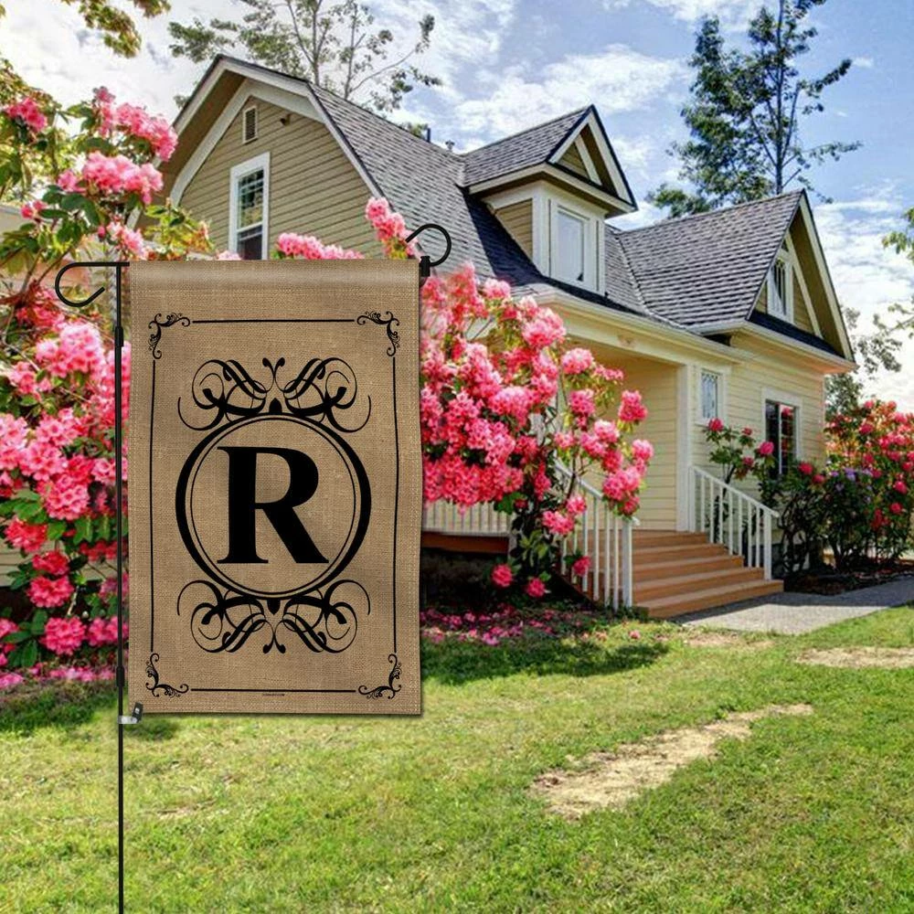 ANLEY 12.5 in. x 18 in. Classic Monogram Letter R Double Sided Garden Flag, Family Last Name Initial Yard Flags 5 ANLEY 12.5 in. x 18 in. Classic Monogram Letter R Double Sided Garden Flag, Family Last Name Initial Yard Flags - Image 3