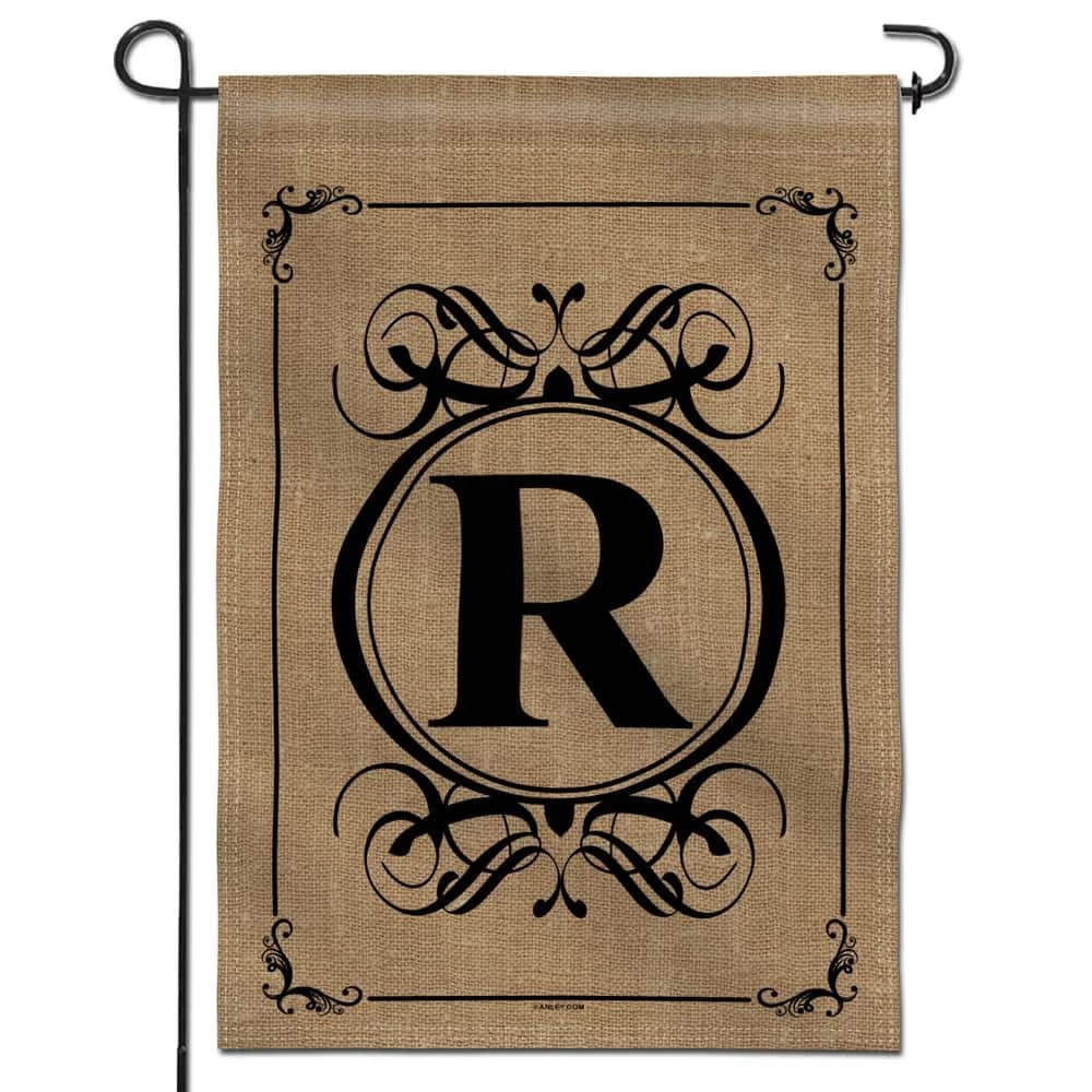 ANLEY 12.5 in. x 18 in. Classic Monogram Letter R Double Sided Garden Flag, Family Last Name Initial Yard Flags 3 ANLEY 12.5 in. x 18 in. Classic Monogram Letter R Double Sided Garden Flag, Family Last Name Initial Yard Flags