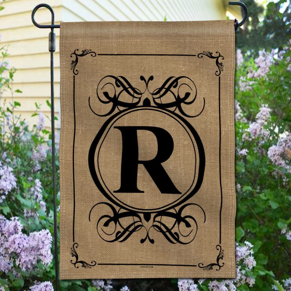 ANLEY 12.5 in. x 18 in. Classic Monogram Letter R Double Sided Garden Flag, Family Last Name Initial Yard Flags 4 ANLEY 12.5 in. x 18 in. Classic Monogram Letter R Double Sided Garden Flag, Family Last Name Initial Yard Flags - Image 2