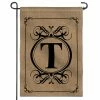 ANLEY 12.5 in. x 18 in. Classic Monogram Letter T Double Sided Garden Flag, Family Last Name Initial Yard Flags -US Flora Bunda Sales 2022 anley garden flags a flag garden n45 t 64 1000