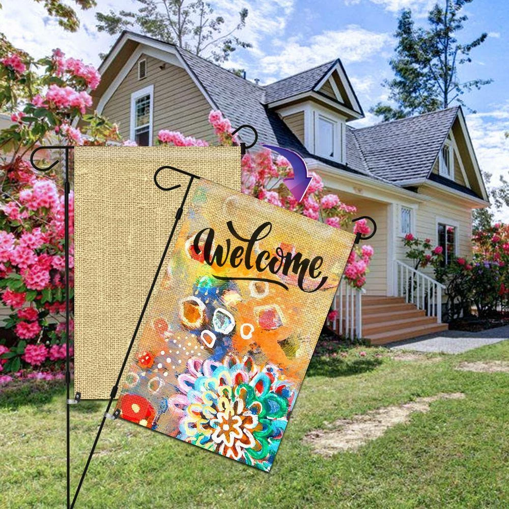 ANLEY 18 in. x 12.5 in. Blank Burlap Garden Flag, DIY Personalized Craft Banner (4-Pack) 6 ANLEY 18 in. x 12.5 in. Blank Burlap Garden Flag, DIY Personalized Craft Banner (4-Pack) - Image 4