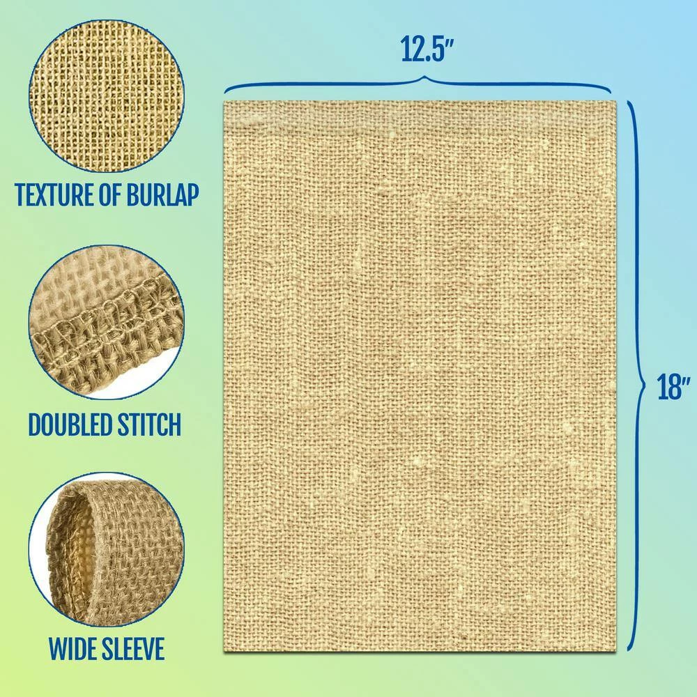 ANLEY 18 in. x 12.5 in. Blank Burlap Garden Flag, DIY Personalized Craft Banner (4-Pack) 7 ANLEY 18 in. x 12.5 in. Blank Burlap Garden Flag, DIY Personalized Craft Banner (4-Pack) - Image 5