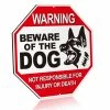 ANLEY 12 in. x 12 in. Beware of The Dog Aluminum Warning Sign, No Responsible for Injury or Death Warning Dog Sign -US Flora Bunda Sales 2022 anley garden statues a sign attentiondog 64 1000