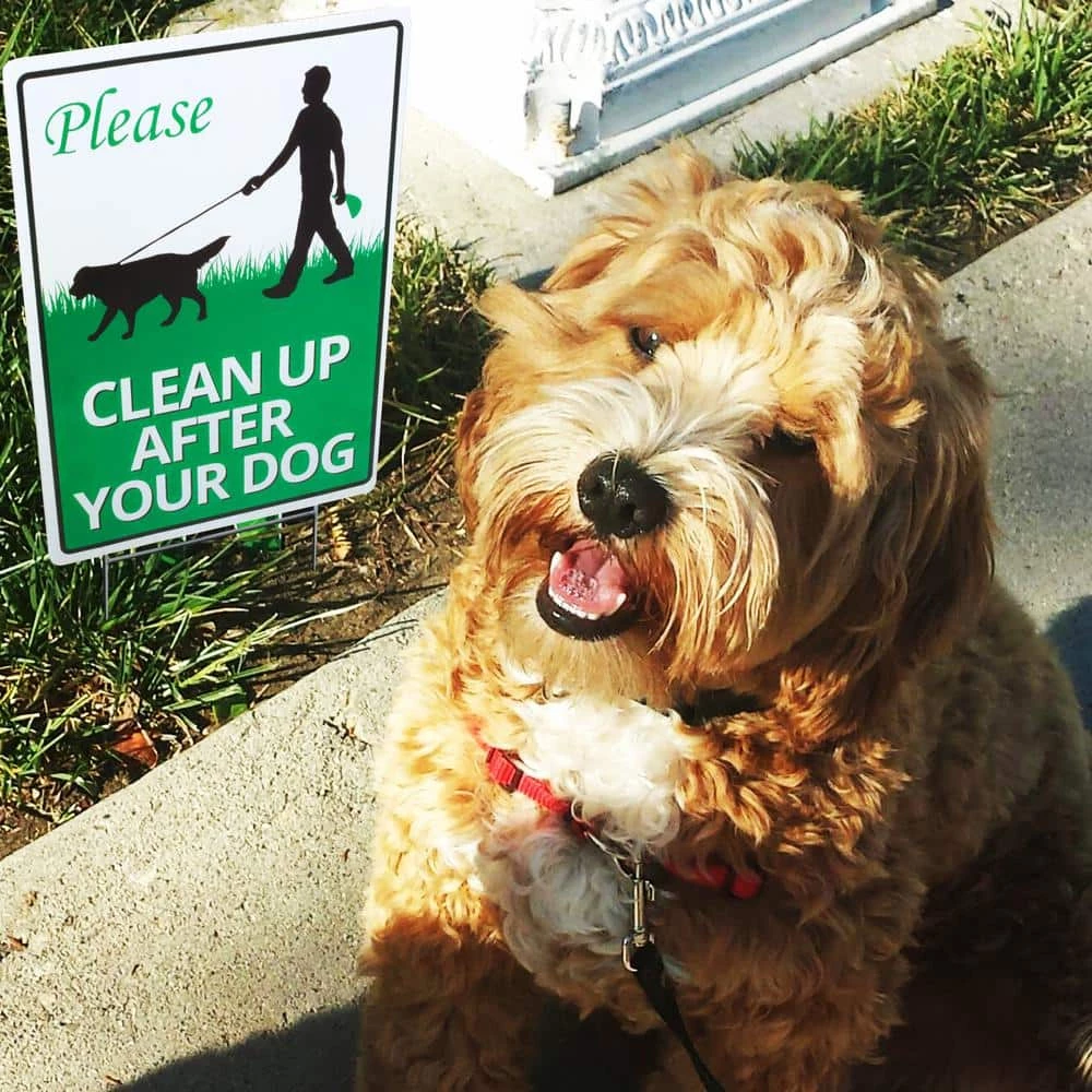 ANLEY 12 in. x 9 in. Clean Up After Your Dog Yard Sign, No Pooping Peeing Dogs Lawn Signs 7 ANLEY 12 in. x 9 in. Clean Up After Your Dog Yard Sign, No Pooping Peeing Dogs Lawn Signs - Image 5