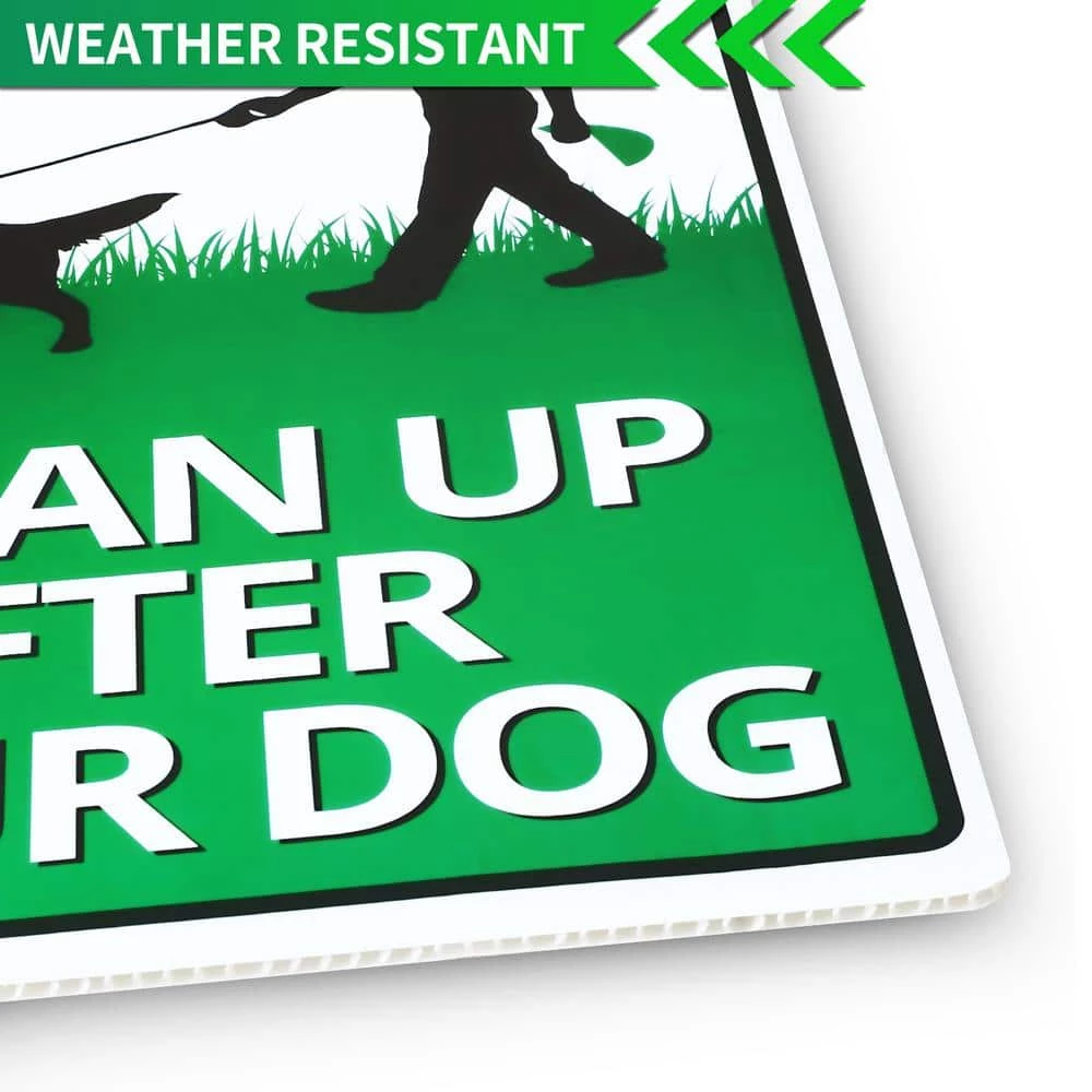 ANLEY 12 in. x 9 in. Clean Up After Your Dog Yard Sign, No Pooping Peeing Dogs Lawn Signs 5 ANLEY 12 in. x 9 in. Clean Up After Your Dog Yard Sign, No Pooping Peeing Dogs Lawn Signs - Image 3