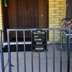 ANLEY 12 in. x 8 in. No Soliciting Sign - Do Not Ring The Bell -US Flora Bunda Sales 2022 anley garden statues a sign nosoliciting big 4f 1000