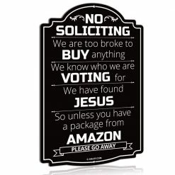 ANLEY 12 in. x 8 in. No Soliciting Sign - Do Not Ring The Bell