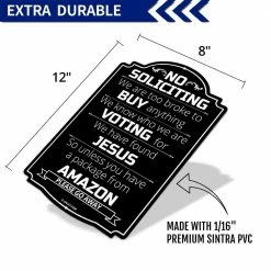 ANLEY 12 in. x 8 in. No Soliciting Sign - Do Not Ring The Bell -US Flora Bunda Sales 2022 anley garden statues a sign nosoliciting big 76 1000