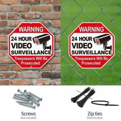 ANLEY 12 in. x 12 in. 24-Hour Video Surveillance Aluminum Warning Sign - Trespassers Will Be Prosecuted 12 ANLEY 12 in. x 12 in. 24-Hour Video Surveillance Aluminum Warning Sign - Trespassers Will Be Prosecuted -US Flora Bunda Sales 2022 anley garden statues a sign surveillance 1f 1000