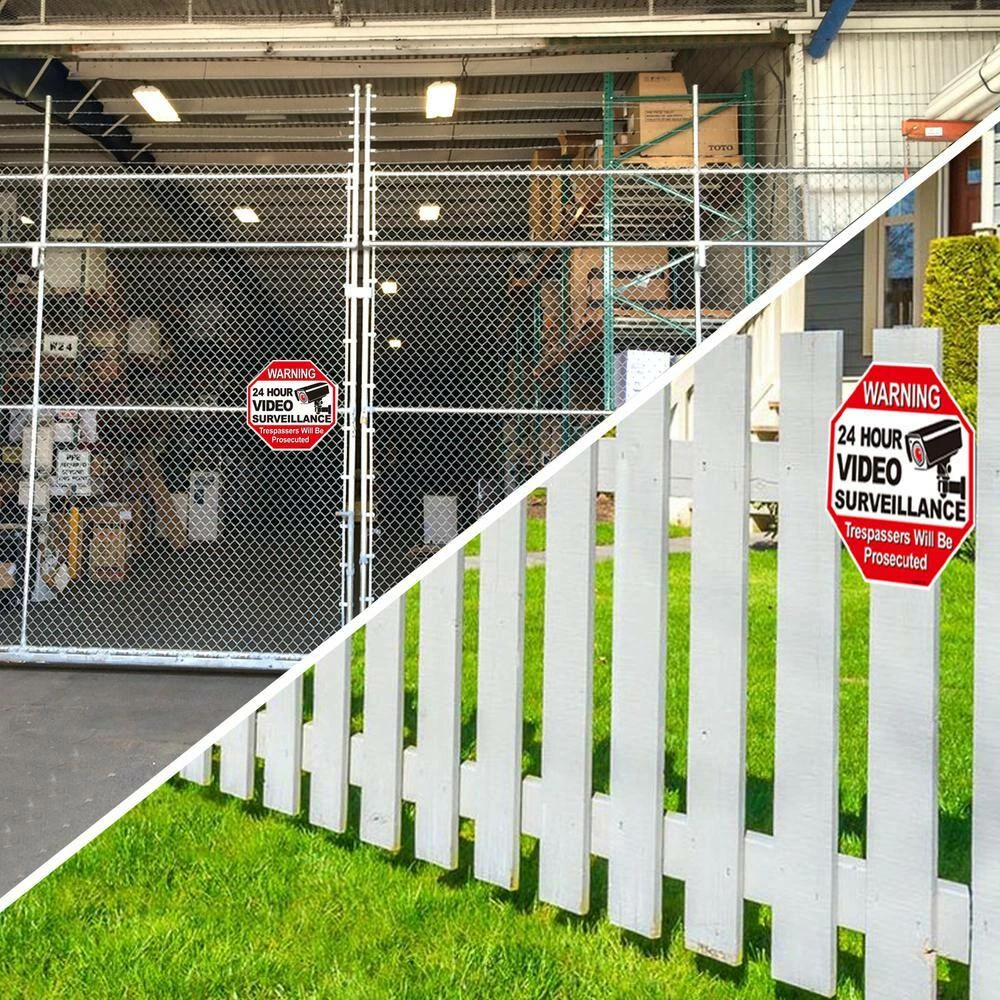 ANLEY 12 in. x 12 in. 24-Hour Video Surveillance Aluminum Warning Sign - Trespassers Will Be Prosecuted 5 ANLEY 12 in. x 12 in. 24-Hour Video Surveillance Aluminum Warning Sign - Trespassers Will Be Prosecuted - Image 3