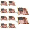 ANLEY 1 in. x 0.8 in. Flag Lapel Pin Waving US Flag Pins Patriotic American Emblem Exquisite Enamel (Pack of 10) -US Flora Bunda Sales 2022 anley house flags a brooch flag us 10pc 64 1000