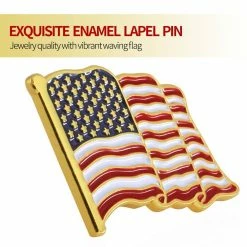 ANLEY 1 in. x 0.8 in. Flag Lapel Pin Waving US Flag Pins Patriotic American Emblem Exquisite Enamel, Lightweight Durable 12 ANLEY 1 in. x 0.8 in. Flag Lapel Pin Waving US Flag Pins Patriotic American Emblem Exquisite Enamel, Lightweight Durable -US Flora Bunda Sales 2022 anley house flags a brooch flag us 1f 1000