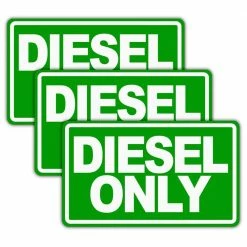 ANLEY 5 in. x 3 in. Diesel Only Decal Reflective Diesel Only Sign on Fuel Tank Signage to Prevent User Error (3-Pack)