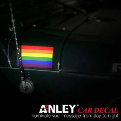 ANLEY 5 in. x 3 in. LGBT Pride Decal Rainbow Flag Lesbian Gay Bisexual Transgender Pride Reflective Car Stickers (3-Pack) -US Flora Bunda Sales 2022 anley house flags a decal rainbow 3pc 1f 1000