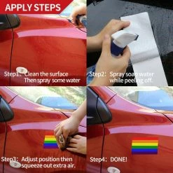 ANLEY 5 in. x 3 in. LGBT Pride Decal Rainbow Flag Lesbian Gay Bisexual Transgender Pride Reflective Car Stickers (3-Pack) -US Flora Bunda Sales 2022 anley house flags a decal rainbow 3pc 76 1000