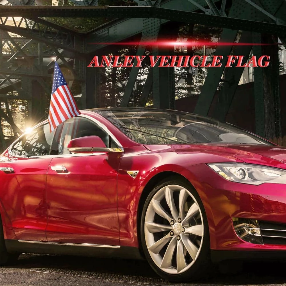 ANLEY 11 in. x 17 in. Premium Car Flag with Flagpole Mount and American Flag - Double Sided USA Flag (2-Pack) 7 ANLEY 11 in. x 17 in. Premium Car Flag with Flagpole Mount and American Flag - Double Sided USA Flag (2-Pack) - Image 5