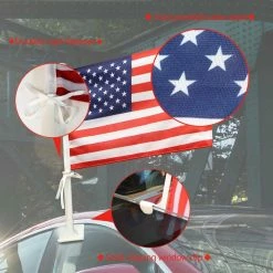 ANLEY 11 in. x 17 in. Premium Car Flag with Flagpole Mount and American Flag - Double Sided USA Flag (2-Pack) 11 ANLEY 11 in. x 17 in. Premium Car Flag with Flagpole Mount and American Flag - Double Sided USA Flag (2-Pack) -US Flora Bunda Sales 2022 anley house flags a flag car us 1 4f 1000