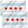 ANLEY Fly Breeze 3 ft. x 5 ft. Polyester City of Chicago Flags 2-Sided Flag Banner with Brass Grommets (2-Pack) -US Flora Bunda Sales 2022 anley house flags a flag cityofchicago 2pc 64 1000