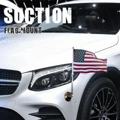 ANLEY 1.3 ft. x 0.83 ft. USA Car Flag with 1 ft. Flagpole -US Flora Bunda Sales 2022 anley house flags a flag diplomat us 1f 1000