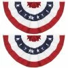 ANLEY 1.5 ft. x 3 ft. USA Pleated Half Fan Flag - US Bunting Flag- Half Fan Banner (2-Pack) 2 ANLEY 1.5 ft. x 3 ft. USA Pleated Half Fan Flag - US Bunting Flag- Half Fan Banner (2-Pack) -US Flora Bunda Sales 2022 anley house flags a flag fan us 1 5x3ft 2pc 64 1000