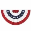 ANLEY 1.5 ft. x 3 ft. USA Pleated Half Fan Flag Bunting Patriotic Stars and Stripes Banner with Canvas Header Brass Grommets