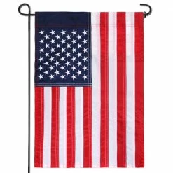 ANLEY 18 in. x 12.5 in. Embroidered Stars USA Garden Flag American July 4th United States Flags Sewn Stripes and Double Stitch