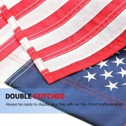 ANLEY 18 in. x 12.5 in. Embroidered Stars USA Garden Flag American July 4th United States Flags Sewn Stripes and Double Stitch -US Flora Bunda Sales 2022 anley house flags a flag garden us sewn fa 1000