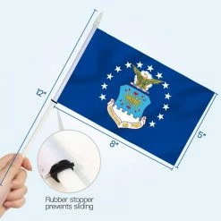 ANLEY 0.41 ft. x 0.67 ft. US Air Force Mini Flag - Hand Held Small Miniature United States Air Force Military Flags (12-Pack) -US Flora Bunda Sales 2022 anley house flags a flag min air 12pc 1f 1000