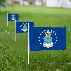 ANLEY 0.41 ft. x 0.67 ft. US Air Force Mini Flag - Hand Held Small Miniature United States Air Force Military Flags (12-Pack) -US Flora Bunda Sales 2022 anley house flags a flag min air 12pc 4f 1000