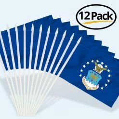 ANLEY 0.41 ft. x 0.67 ft. US Air Force Mini Flag - Hand Held Small Miniature United States Air Force Military Flags (12-Pack) -US Flora Bunda Sales 2022 anley house flags a flag min air 12pc fa 1000