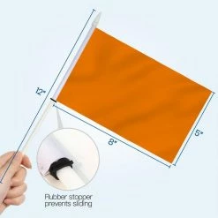 ANLEY 5/12 ft. x 2/3 ft. Orange Mini Flag - Hand-Held Small Miniature Solid Orange Blank Flags (12-Pack) -US Flora Bunda Sales 2022 anley house flags a flag min org 12pc 1f 1000