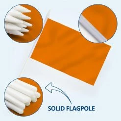 ANLEY 5/12 ft. x 2/3 ft. Orange Mini Flag - Hand-Held Small Miniature Solid Orange Blank Flags (12-Pack) -US Flora Bunda Sales 2022 anley house flags a flag min org 12pc 44 1000