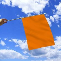 ANLEY 5/12 ft. x 2/3 ft. Orange Mini Flag - Hand-Held Small Miniature Solid Orange Blank Flags (12-Pack) -US Flora Bunda Sales 2022 anley house flags a flag min org 12pc 76 1000