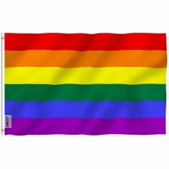 ANLEY Fly Breeze 3 ft. x 5 ft. Polyester Rainbow Flag 6 Stripes 2-Sided Flag Banner