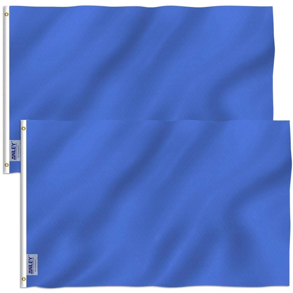 ANLEY Fly Breeze 3 ft. x 5 ft. Polyester Solid Navy Blue Flag 2-Sided Flag Plain Royal Blue Flags (2-Pack) 3 ANLEY Fly Breeze 3 ft. x 5 ft. Polyester Solid Navy Blue Flag 2-Sided Flag Plain Royal Blue Flags (2-Pack)