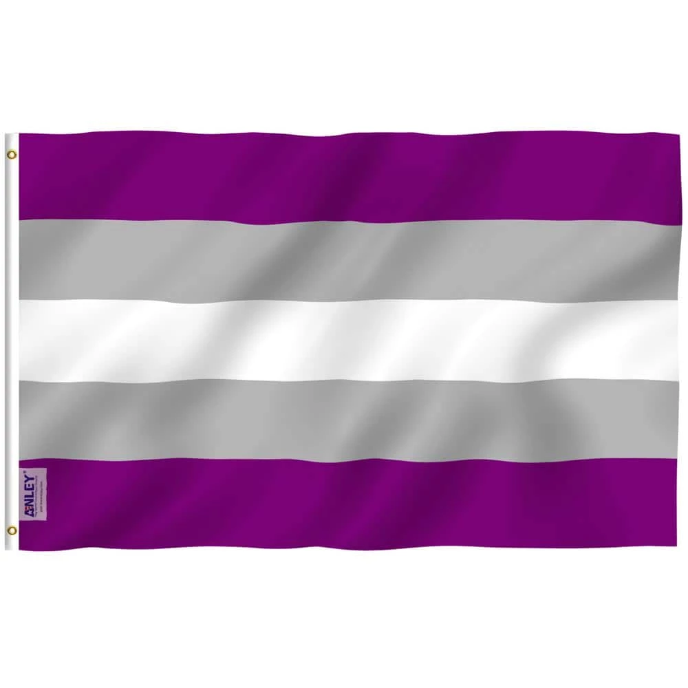 ANLEY Fly Breeze 3 ft. x 5 ft. Polyester Greysexual Pride Flag - Graysexual Grey Ace LGBT Flags 3 ANLEY Fly Breeze 3 ft. x 5 ft. Polyester Greysexual Pride Flag - Graysexual Grey Ace LGBT Flags
