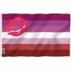 ANLEY 3 ft. x 5 ft. Polyester Lipstick Lesbian Flag - Kiss Lesbian Pride Flag -US Flora Bunda Sales 2022 anley house flags a flag sp kissles 64 1000