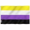 ANLEY Fly Breeze 3 ft. x 5 ft. Polyester Non-Binary Pride Flag 2-Sided Flag Banner with Brass Grommets and Canvas Header -US Flora Bunda Sales 2022 anley house flags a flag sp nonbinary 64 1000