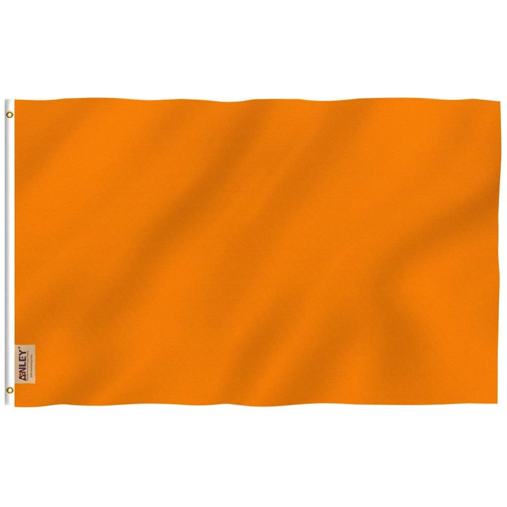 ANLEY Fly Breeze 3 ft. L x 5 ft. L Solid Orange Flag - Plain Orange Flags Polyester 3 ANLEY Fly Breeze 3 ft. L x 5 ft. L Solid Orange Flag - Plain Orange Flags Polyester