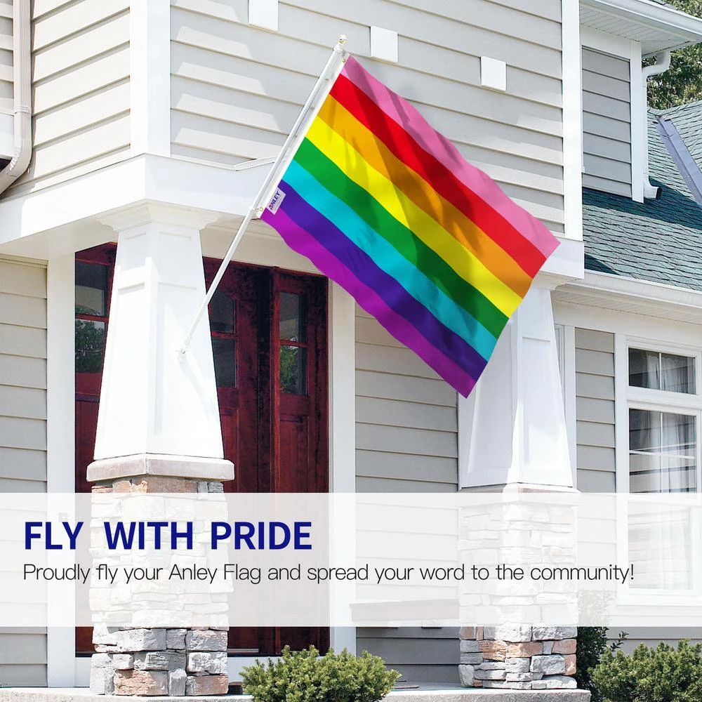 ANLEY Fly Breeze 3 ft. x 5 ft. Polyester Original 8 Stripe Rainbow Flag Historical Gay LGBT Flag 4 ANLEY Fly Breeze 3 ft. x 5 ft. Polyester Original 8 Stripe Rainbow Flag Historical Gay LGBT Flag - Image 2