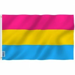 ANLEY Fly Breeze 3 ft. x 5 ft. Polyester Pansexual Pride Flag 2 -Sided Flag Banner with Brass Grommets and Canvas Header