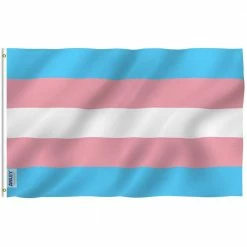 ANLEY Fly Breeze 3 ft. x 5 ft. Polyester Transgender Pride Flag 2-Sided Flag Banner with Brass Grommets and Canvas Header