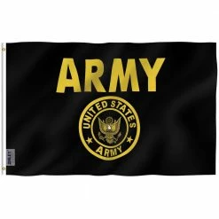 ANLEY Fly Breeze 3 ft. x 5 ft. Polyester US Army Crest Flag 2-Sided Flag Banner with Brass Grommets and Canvas Header