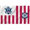 ANLEY 3 ft. x 5 ft. Ensign of the Coast Guard Flag Polyester -US Flora Bunda Sales 2022 anley house flags a flag sp uscgensign 64 1000