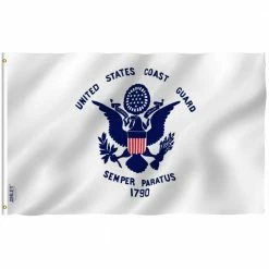 ANLEY Fly Breeze 3 ft. x 5 ft. Polyester United States Coast Guard Flag 2-Sided Banner with Brass Grommets and Canvas Header