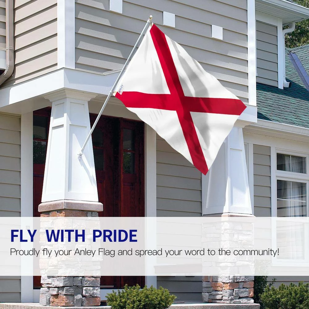 ANLEY Fly Breeze 3 ft. x 5 ft. Polyester Alabama State 2-Sided Banner Flag with Brass Grommets and Canvas Header 4 ANLEY Fly Breeze 3 ft. x 5 ft. Polyester Alabama State 2-Sided Banner Flag with Brass Grommets and Canvas Header - Image 2