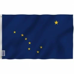 ANLEY Fly Breeze 3 ft. x 5 ft. Polyester Alaska State Flag 2-Sided Flags Banners with Brass Grommets and Canvas Header