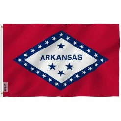 ANLEY Fly Breeze 3 ft. x 5 ft. Polyester Flag Arkansas State Flags 2-Sided Flags Banner with Brass Grommets and Canvas Header