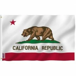 ANLEY Fly Breeze 3 ft. x 5 ft. Polyester California State Flag 2-Sided Banner with Brass Grommets and Canvas Header