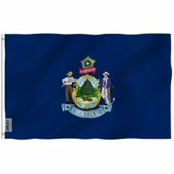 ANLEY Fly Breeze 3 ft. x 5 ft. Polyester Maine State Flag 2-Sided Flags Banners with Brass Grommets and Canvas Header